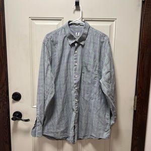 Peter Millar XL button up gingham shirt